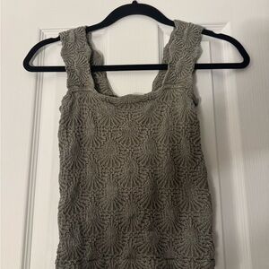 Green free people tank top